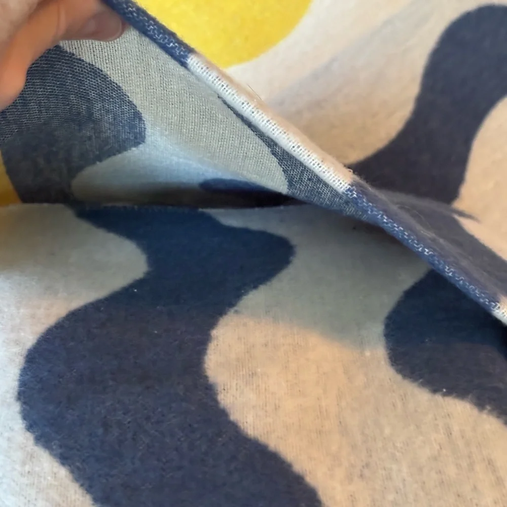 NWT Nautical Wave Accent Pillow- Blue and Yellow